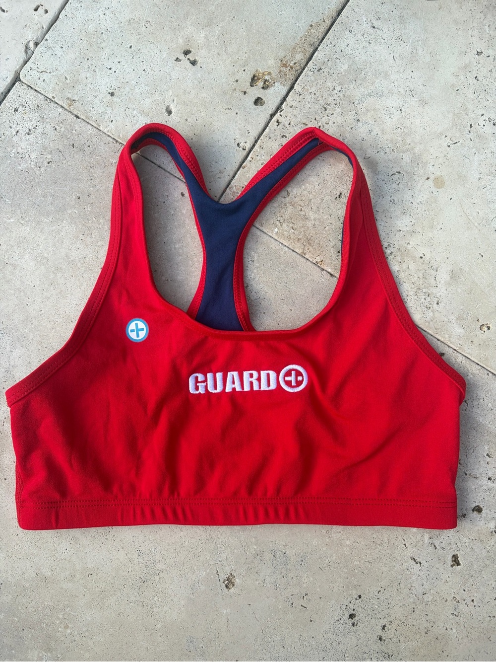 Watermen Red Lifeguard Bikini/Bathing suit Halter Racerback Top